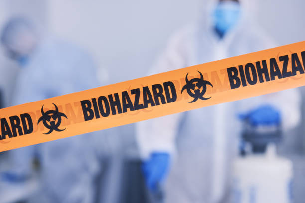 Professional Biohazard Cleanup technician working in Hempstead, NY